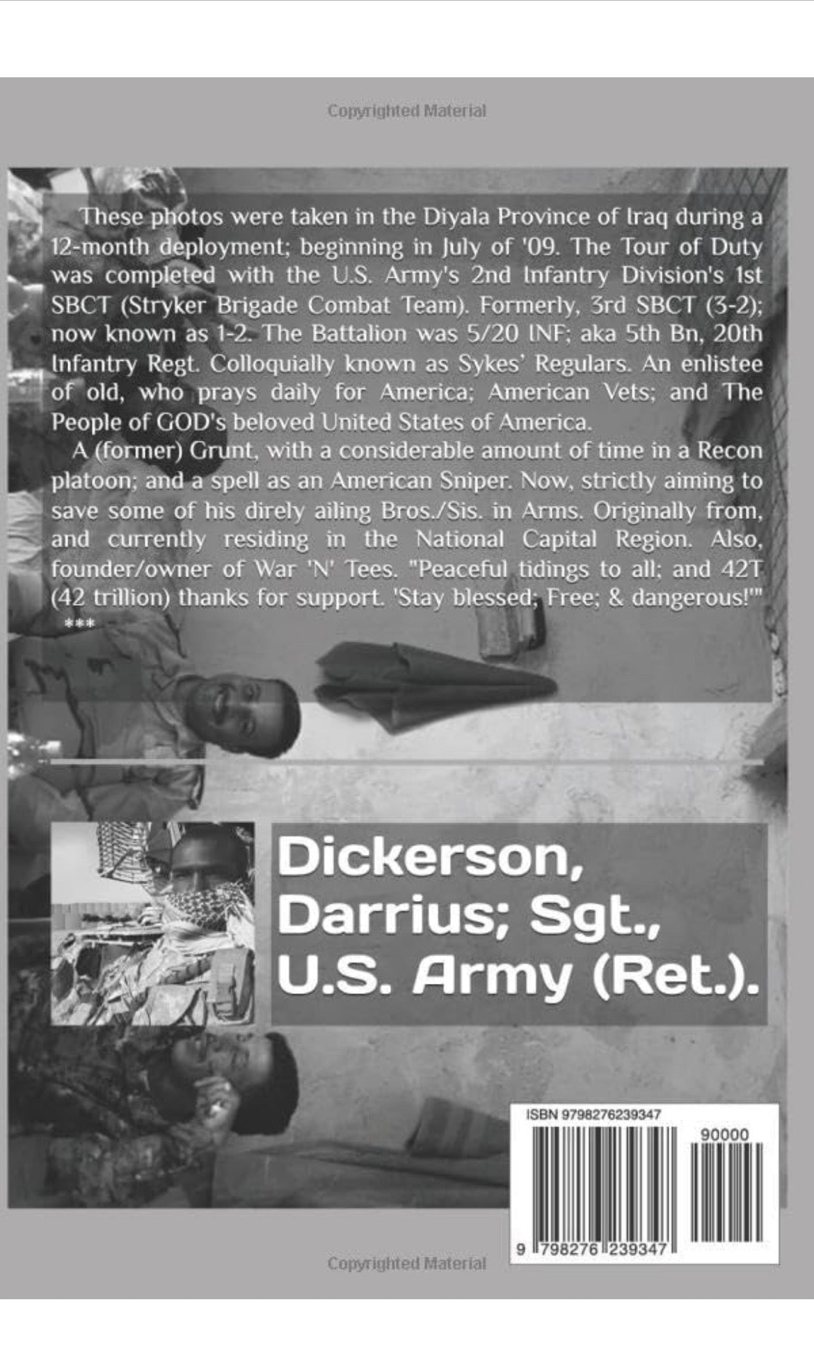 Autographed Paperback Cover: Wartime Snapshots Memoir