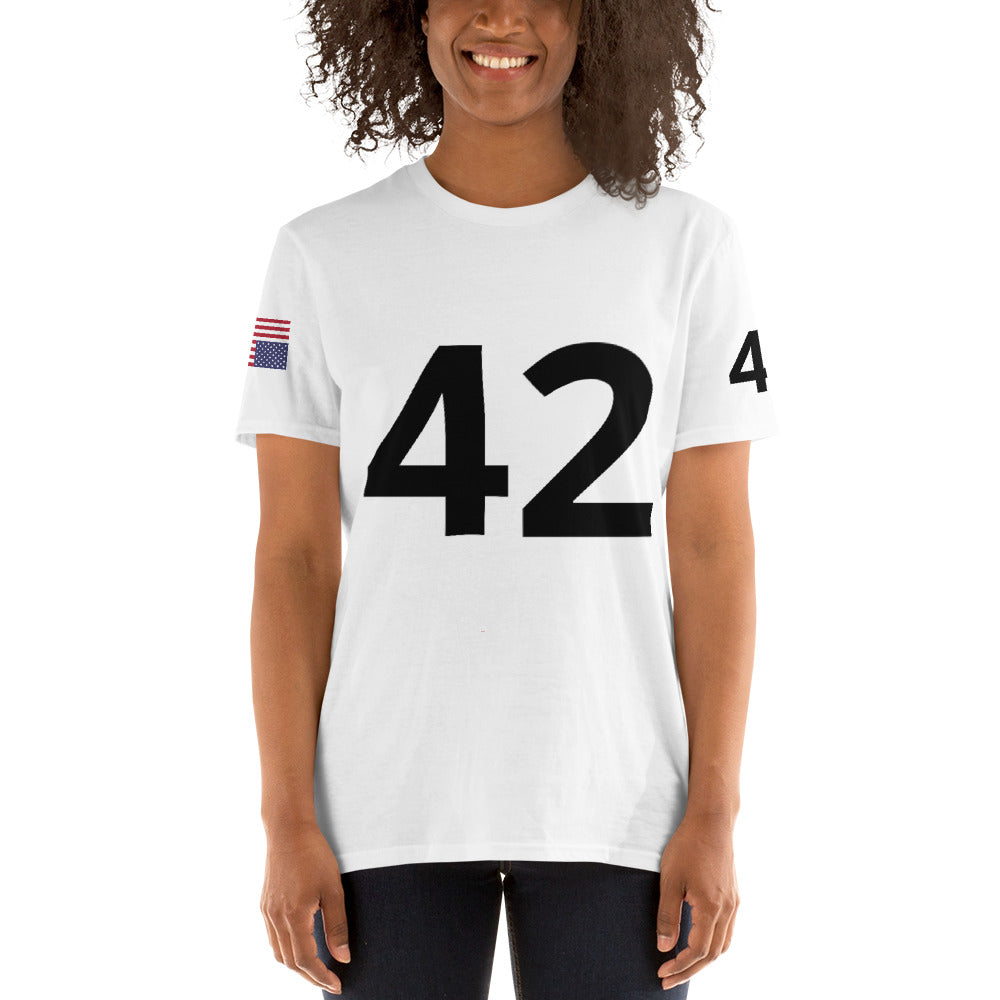 The late, great Jackie Robinson's jersey #, Unisex T-Shirt