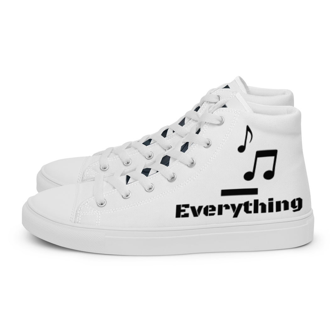 Joy comes in the mourning, Women's High Top Canvas Shoes